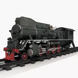 Steam train 3D model