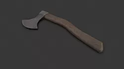 Steel Axe Low-poly  3D model