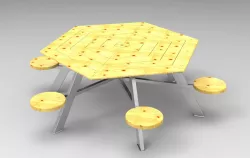 table bois metal