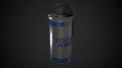 Tear Gas Grenade Low-poly  3D model
