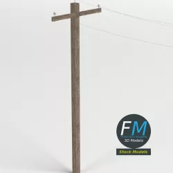 Telephone pole 3D model