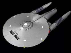 USS Draco Star Trek Style Ship 3D model