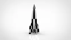 V2 rocket ( STL, STEP, IGES)