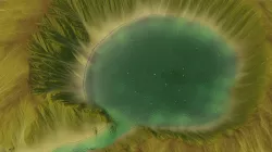 Volcanic Lake Terrain terrain Low-poly  3D model