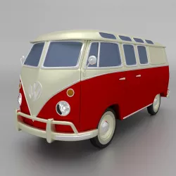 VW Bulli Samba T1 Bus 3D model