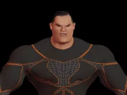 Warrior man Low-poly  3D model
