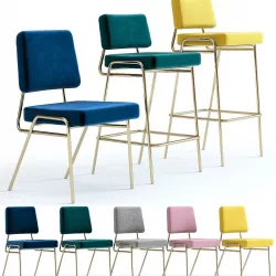 West Elm Wire Frame Chairs 3D model