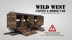 Wild West Horse Wagon 3D model