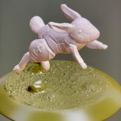 $1.50Robotic Bunny Construct Pet - PRESUPPORTED - D&D 28mm & 32mm