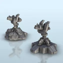 $1.75Shield turret (+ destroyed version) - Science fiction SF sCIFI