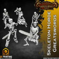 $10.00Skeleton Horde - Greatswords (5 x presupported 32mm Models)