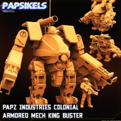 $10.99PAPZ INDUSTRIES COLONIAL ARMORED MECH KING BUSTER