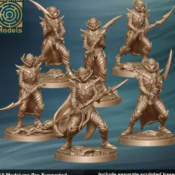 $11.00Slayers / Drow Warriors / Dark Elf Warriors set - 32mm scale