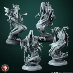 $11.90Specters set 4 miniatures 32mm pre-supported