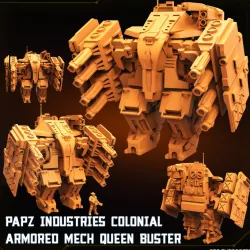 $12.99PAPZ INDUSTRIES COLONIAL ARMORED MECH QUEEN BUSTER