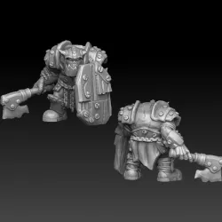 $3.00ork warrior armored with axe and sheld