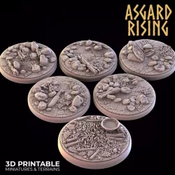 $3.00SAND SHORE 6 x Round Bases 25/28/30/32mm - PRESUPPORTED