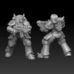 $3.00Space knight female rebel with gun