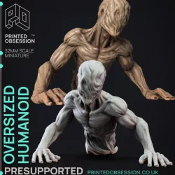 $3.50Oversized Humanoid - SCP "The D&D incursion" - PRESUPPORTED - 32mm scale.