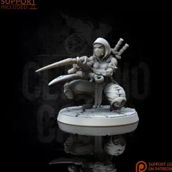 $3.90Female human elf ninja normal and undead with sickles (0023)