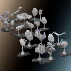 $30.00Space Scenery - Big set of Obstacles/Terrain for Star Wars: Armada and X-Wing (Pre-Supported)