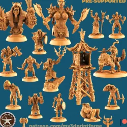 $35.00Orc BUNDLE1 (15 unique STLs) pre-supported