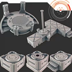 $4.00Sci-fi Scenery - Stages and Platforms Set [Support-Free]