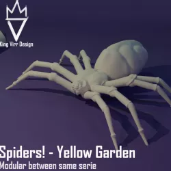 $4.00Spiders! Yellow Garden Spider - Modular spider