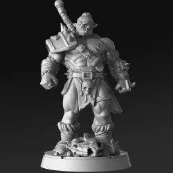 $5.00Nadug- Half Orc Warrior- 32mm - DnD -