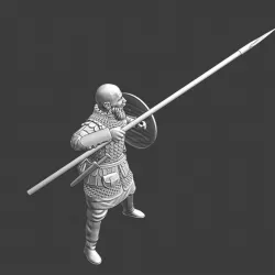 $5.00Noble Russian knight in a shield wall