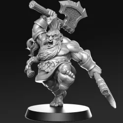 $5.00Orny - Dwarf Berseker - 32mm - DnD -