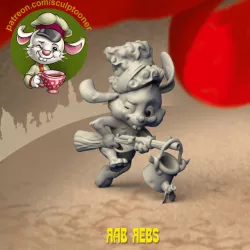 $5.00Soldier with teapot - Reb Rabs 32 mm printable miniature 3D print model