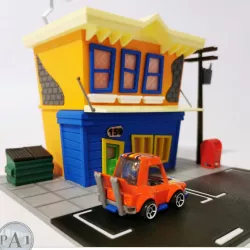 $5.25SCALE DIORAMA FOR "HOT WHEELS TOONED" SERIE