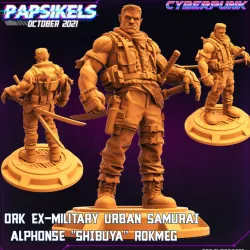 $5.99ORK EX MILITARY URBAN SAMURAI ALPHONSE SHIBUYA ROKMEG