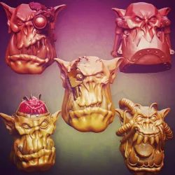 $6.00MrModulork's Bionik Orc Heads - Set A