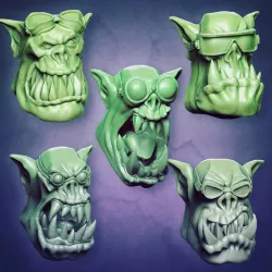 $6.00MrModulork's Goggle Orc Heads - Set A