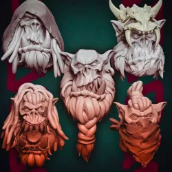 $6.00MrModulork's Orc Monster Hunter Heads - Set A