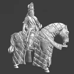 $7.50Mounted medieval bishop in plate chainmail/armour