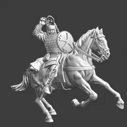 $7.50Russian medieval royal guard, mounted with visor up