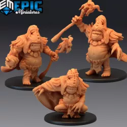 $8.90Ogre Warlock Set / Evil Troll Shaman / Caped Orc Wizard