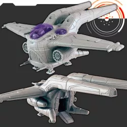 $9.00Sci-fi Vehicles: "Sparrowhawk" Spaceship [Support Free]