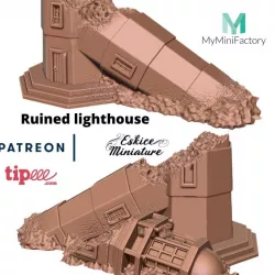 $9.99Phare en ruine - 28mm for wargame