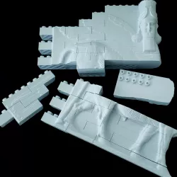 Montini Lamassu Winged Bull Wall Set (Lego Compatible)