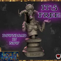 NOW FREE! Hathor, Goddess of Motherhood and beauty Bust (pre-supported)