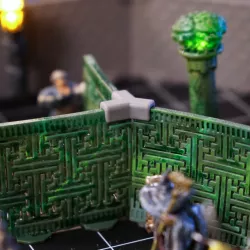 Oriental Screen Wall, 28mm Scale – Artisan Guild Oni Clan Accessories, pre-supported