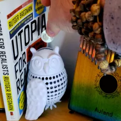 Owl Bookend Coin Bank