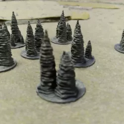 Pine Trees for 6mm or 10mm wargaming