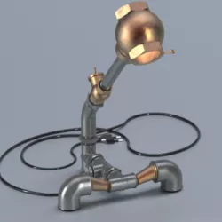 Pipe fitting lamp