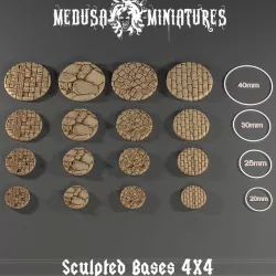 Pre-supported Sculpted bases 20mm 25mm 30mm 40mm