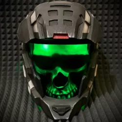 printable halo reach haunted helmet 3D print model